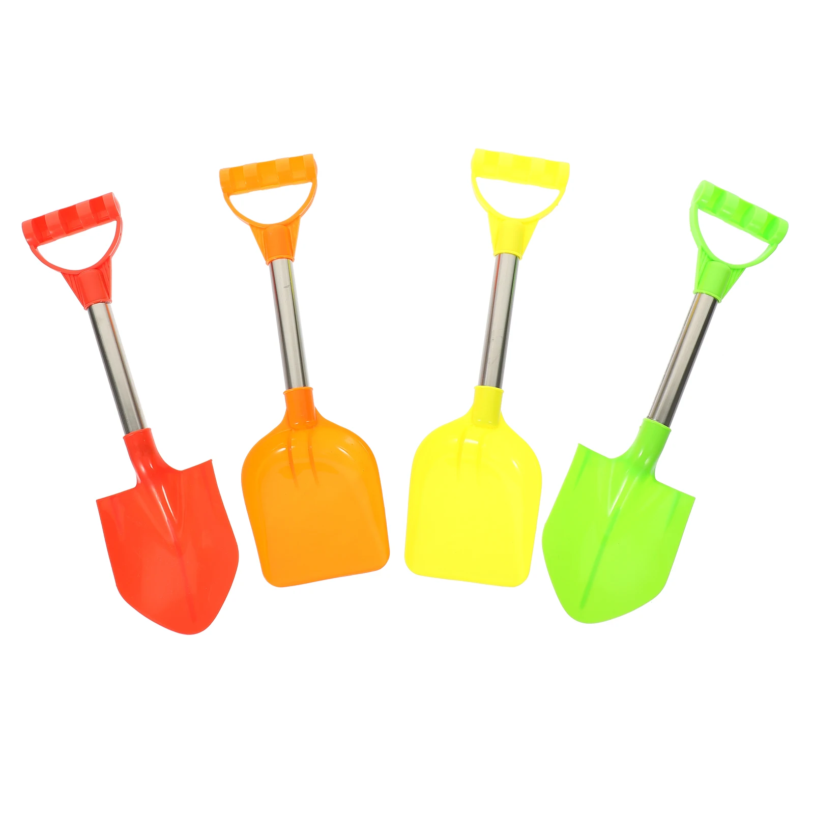 Pelle en plastique et acier inoxydable pour enfants, jouets de plage, Design créatif, outils d'excavation de sable d'été, légers et sûrs, cadeaux pour enfants, 4 pièces