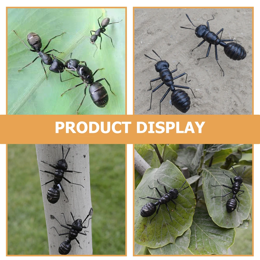 6 pièces Miniature bureau Sculpture Figurines grand intérieur insecte décor grandes fourmis décor ornement bureau fourmis Sculpture