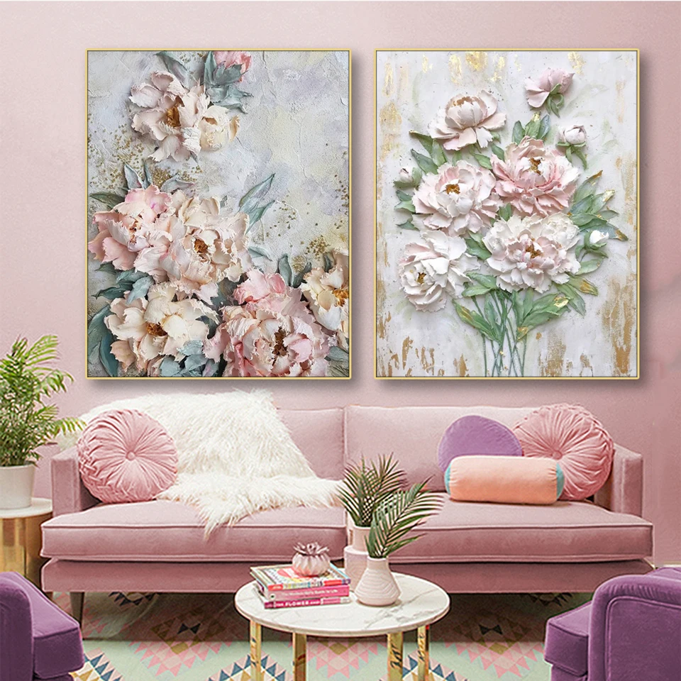 Rose Peony DIY 5D Diamond Painting Flowers Full Diamond Mosaic Art Rhinestone Cross stitch Kits Diamond Embroidery Home Decor