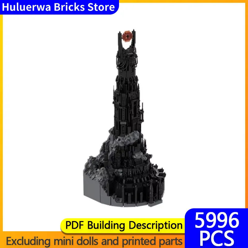 Popular Ring Movie Model MOC Building Bricks Black Evil Dark Castle Modular Technology Gifts Holiday Assemble Children Toys Suit