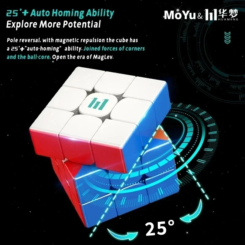 

[Cube Crazy] Moyu Huameng YS3M Magnetic Magic Cube 3x3 Maglev Ball Core Professional Speed Puzzle Toy 3x3x3 Cubo Magico Gift