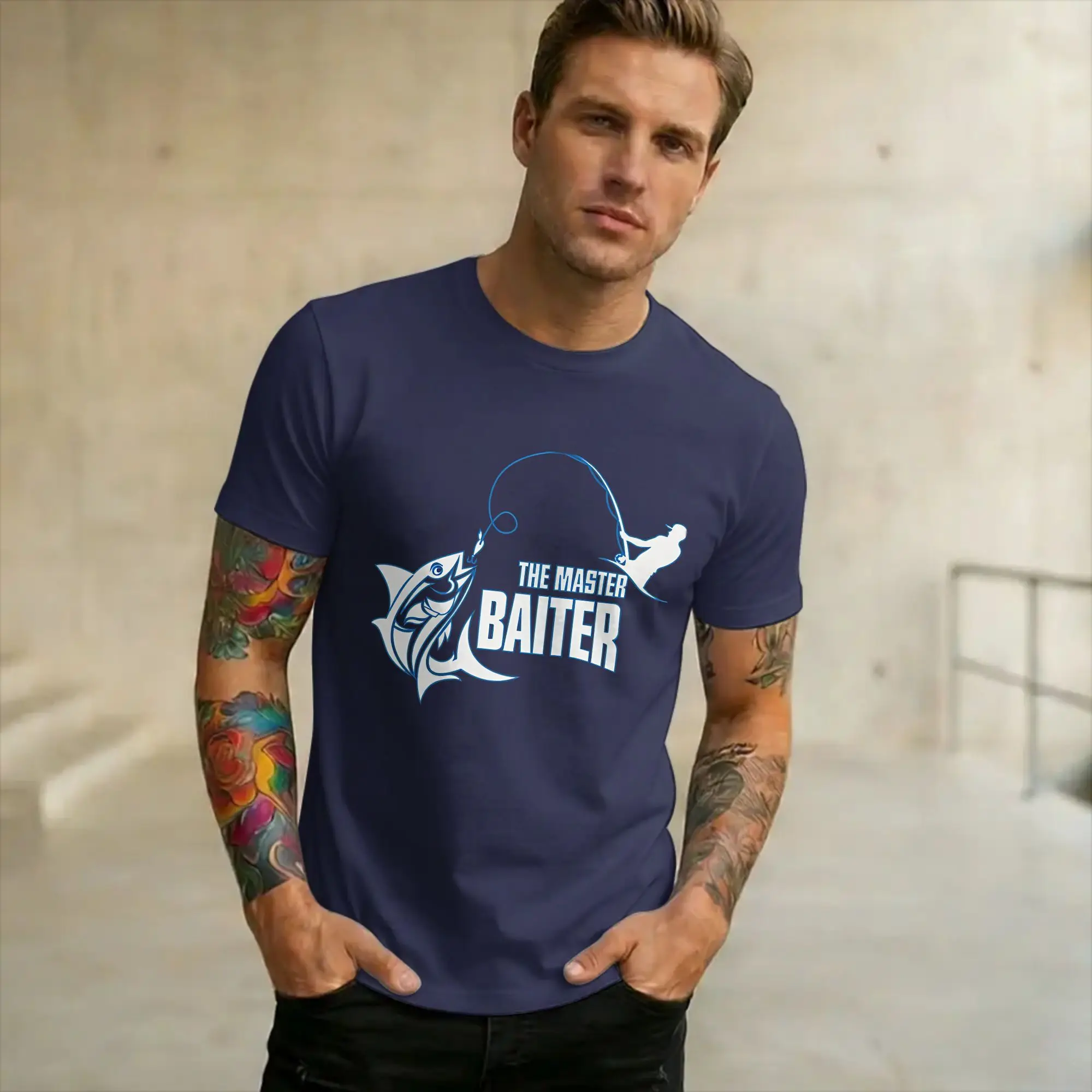 Master Baiter Funny Fishing  Fashion T Shirt Men Women  Pure Cotton  Tee Shirt Clothes