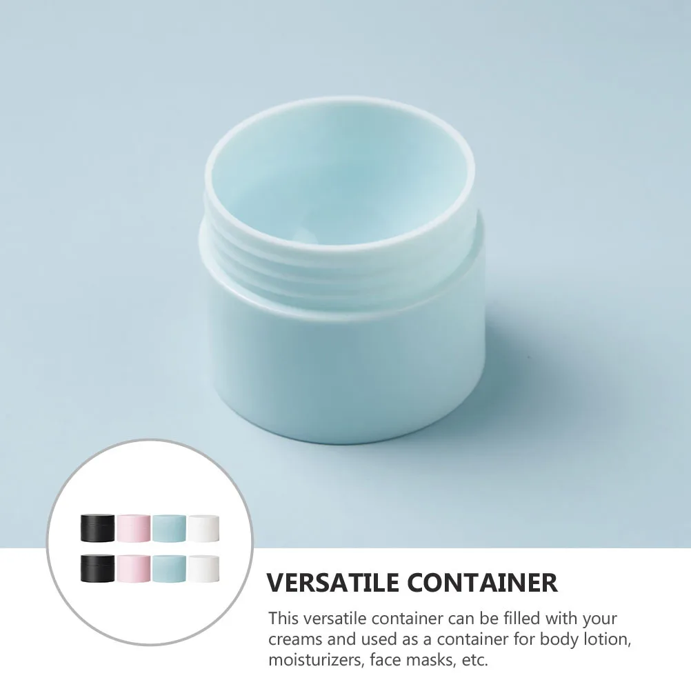 

8Pcs Travel Refillable Cosmetics Small Plastic Jars Leak-Proof Cream Jar Lotion Jar Container Compact Portable for Creams