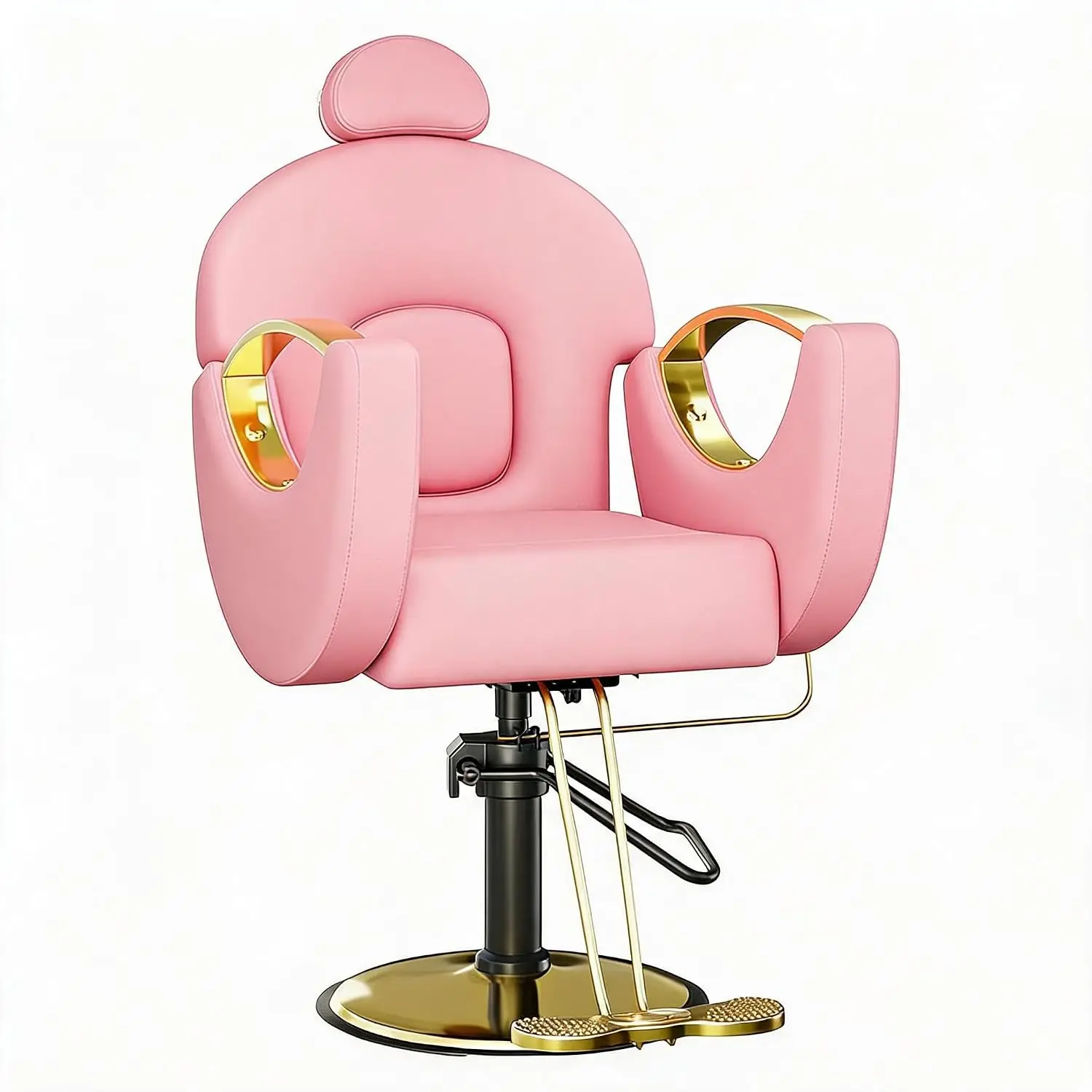 Hydraulic Barber Chair 360° Swivel Height Adjustable Reclining with Foot Rest Hairdressing for Barbershop & Home, Customized