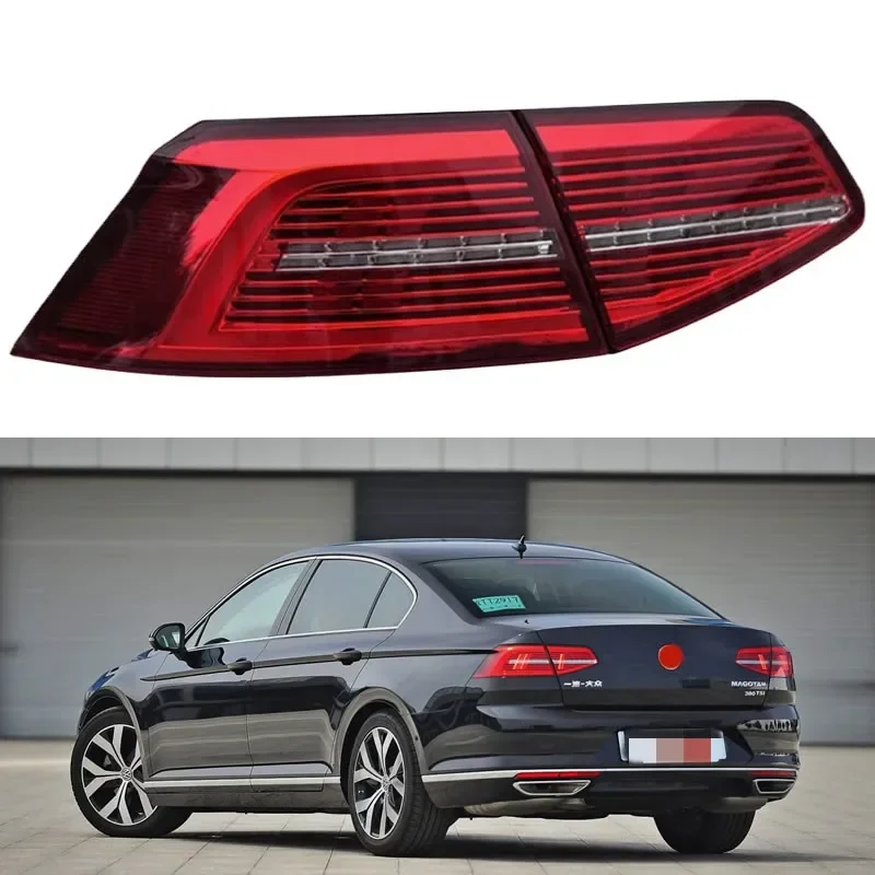 For Volkswagen Magotan B8L 2017 2018 2019 Car Accessories LED Rear Tail Light Assembly Brake Taillight Stop Lights Parking Lamp