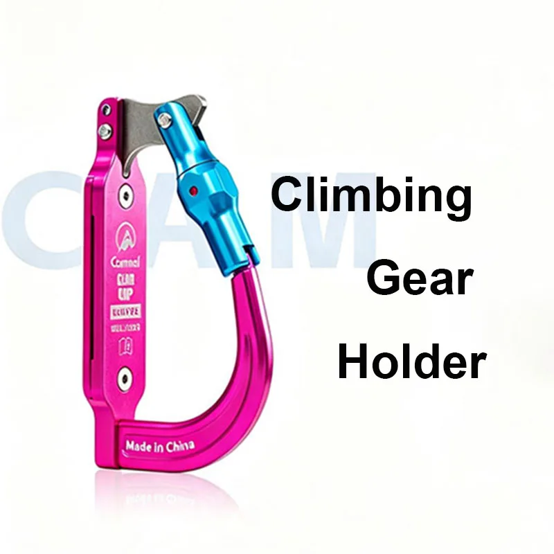 Metal Carry Clip Accessory Holder Clip for Caving and Rock Climbing, Screw Gate Hanging Clip for Hiking Camping and Small Item S