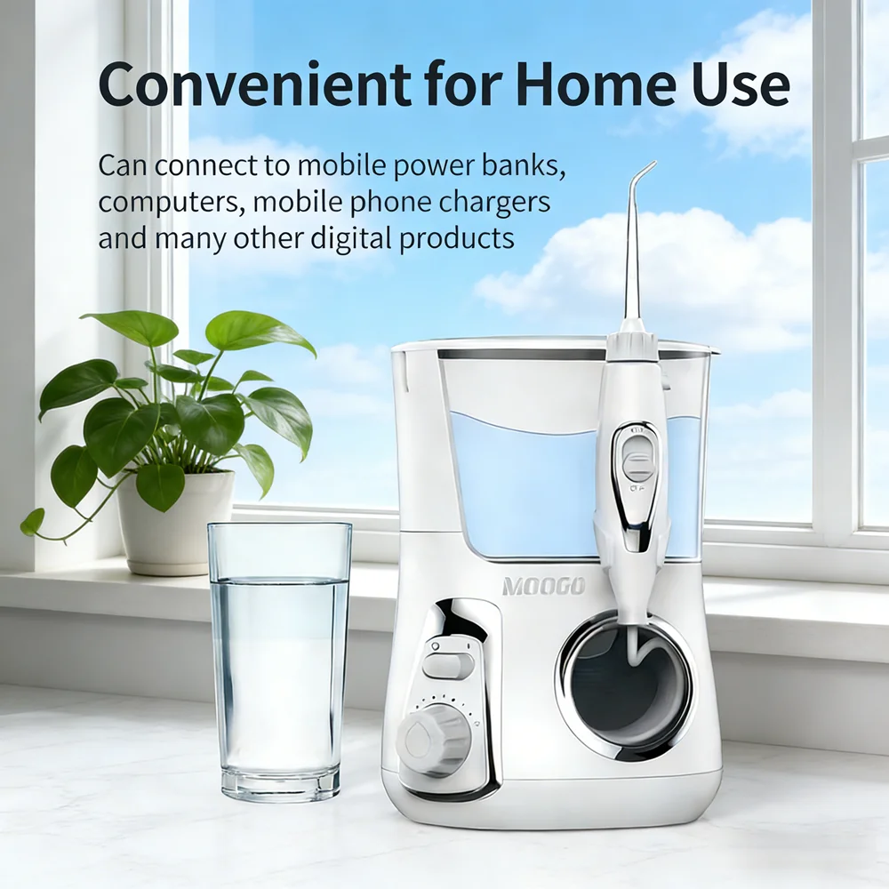

10 Modes Household Water Flosser, 800ML Countertop Dental Oral Irrigator, Professional Teeth Cleaner for Sensitive Gums