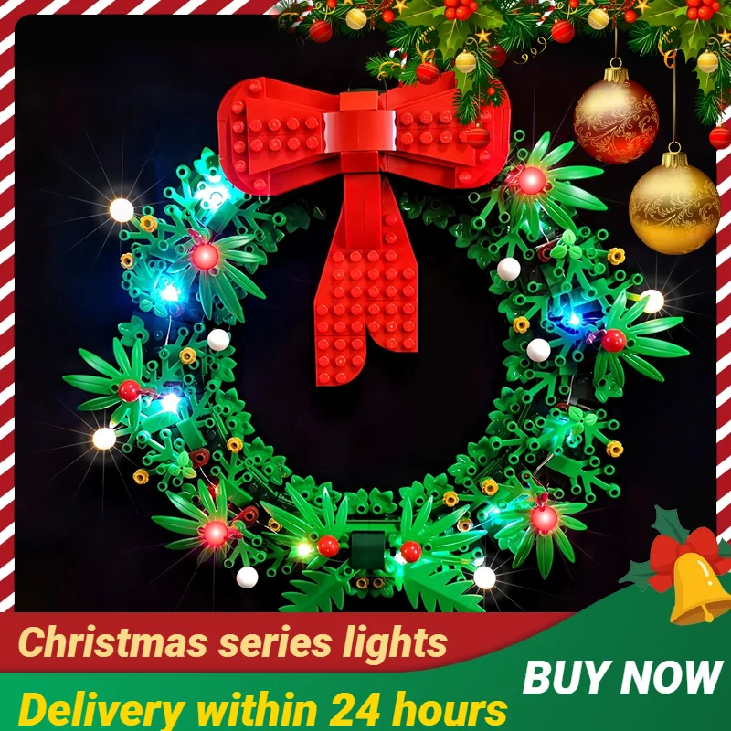 

HPROSPER 5V LED Lighting (No Model) For LEGO 40426 Christmas Wreath Light Up your Building Blocks With Battery box