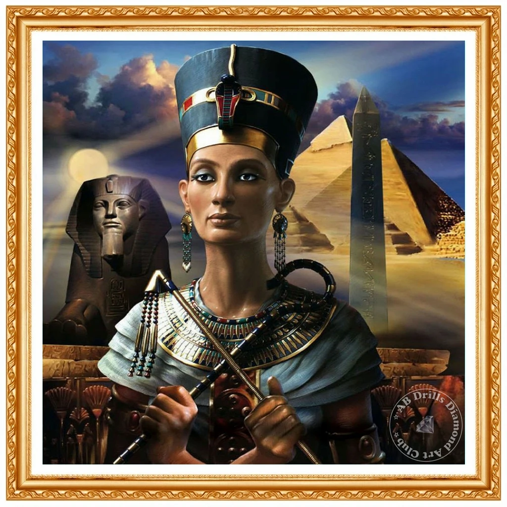 Natasha Egypt Queen 5D DIY AB Drills Diamond Painting Embroidery Cross Stitch Cleopatra Pattern Rhinestone Mosaic Home Decor