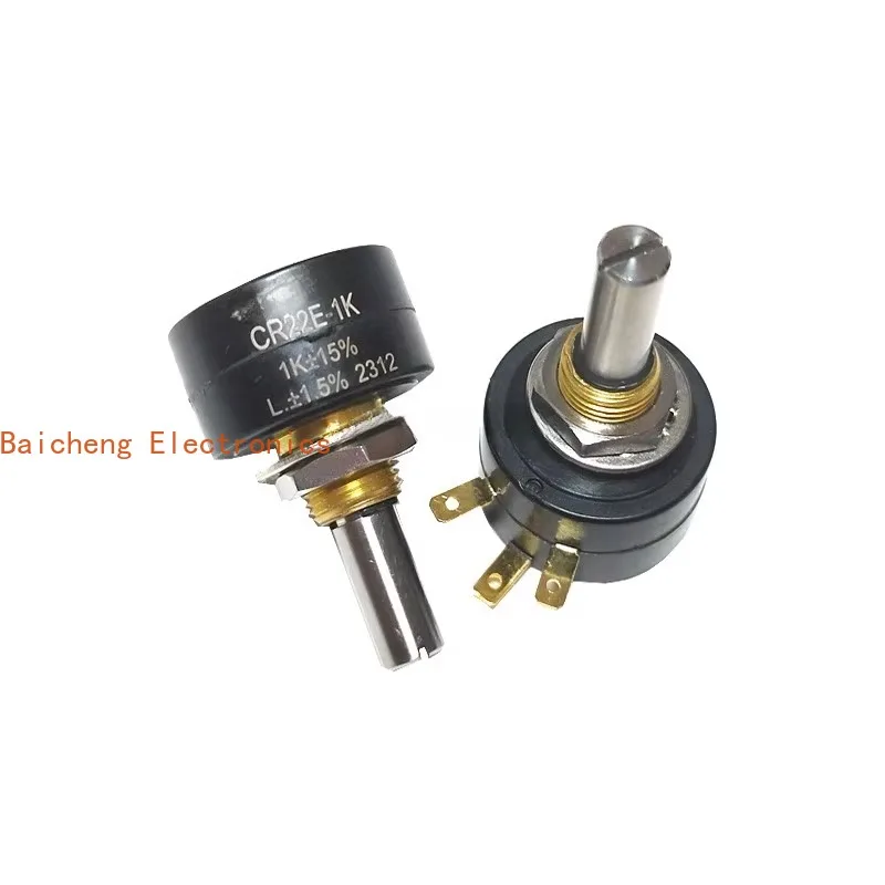 2PCS CR22E single turn conductive plastic potentiometer 1K2K5K10K can replace FCP22E/WDD22P1
