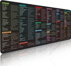 Linux Commands Line Large Mousepad Shortcuts to Red Hat Ubuntu OpenSUSE Arch Debian Unix Programmer Non-Slip XL Gaming Desk mat