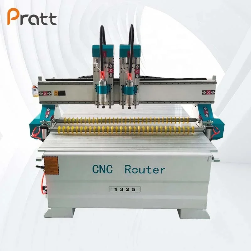 Pratt Wood Cutting Machine Cnc 1325 1530 Router 3 Axis 4 Axis 220v 380v Wood Engraving Machine with 3kw Water Cooling Spindle