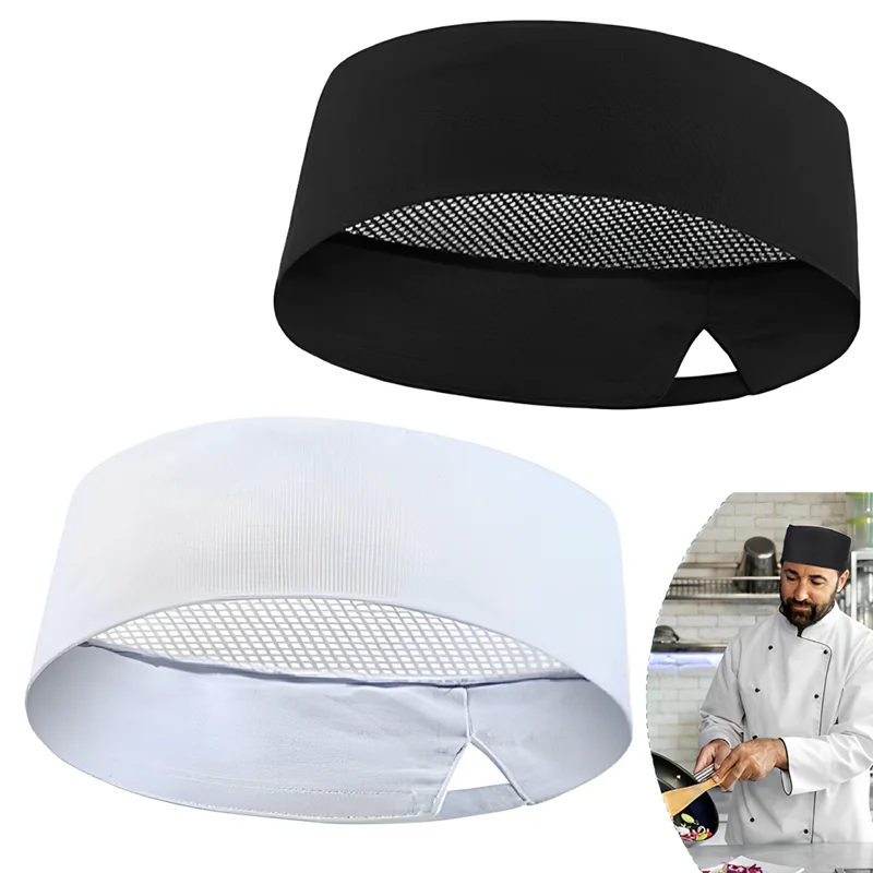 Mesh Top Thick Net Sushi Chef Cap Japanese Korean Style Cuisine Hats Catering Kitchen Cook Hat Bakery Cafe Kelner Work Caps