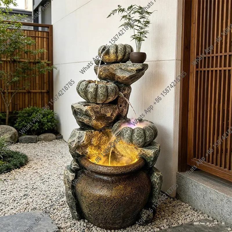 

Flowing water pottery pot stone garden landscaping courtyard finished water feature water circulation balcony decorative