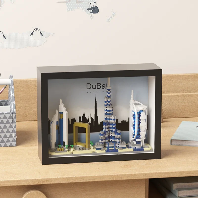 Creative City Architecture Building Blocks Model Micro Particle Skyline Streetscape MOC Kit Educational Toys Gift for Teens