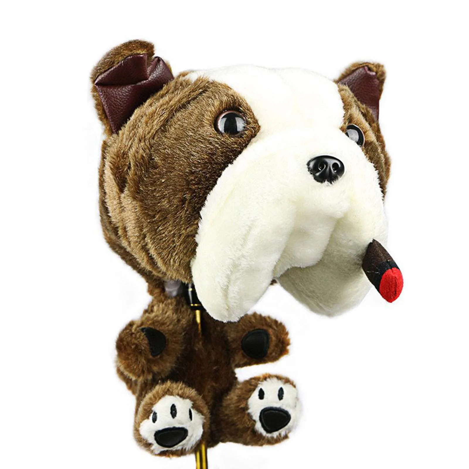 

Golf Club Head Cover for Driver 1Pc Brown - Funny Plush Dog Design Protection Headcover Golfer Gift