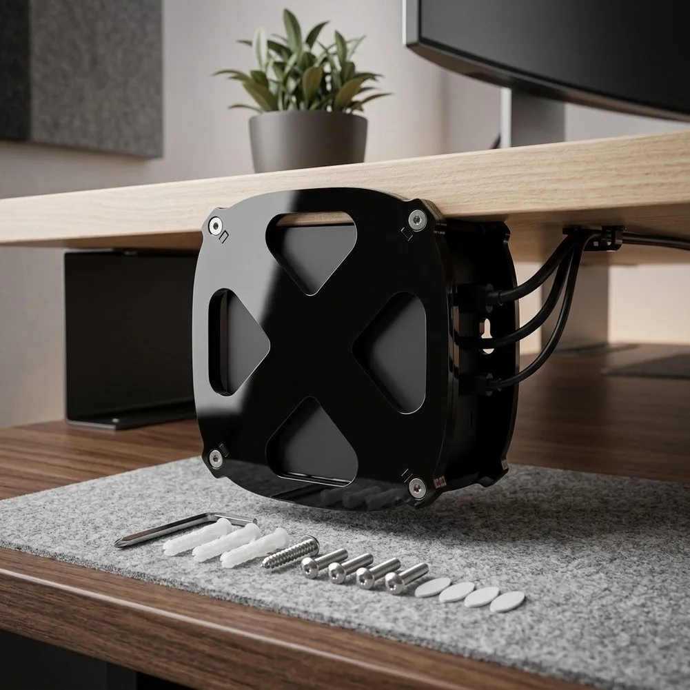 Under Desk Mount For HP For USB-C Dock-G5 Sleek Black For Acrylic Efficient Space Management Accessories Easy Installation Parts