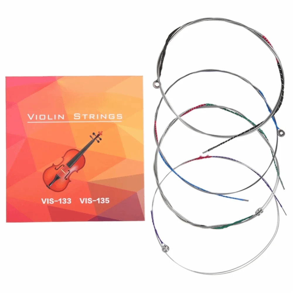 

Steel Violin Replacement Strings​ Balanced Tone​ ​E-A-D-G Tuning​ ​Violin Strings​ Stable Sound ​Nickel-Silver Wound Strings​