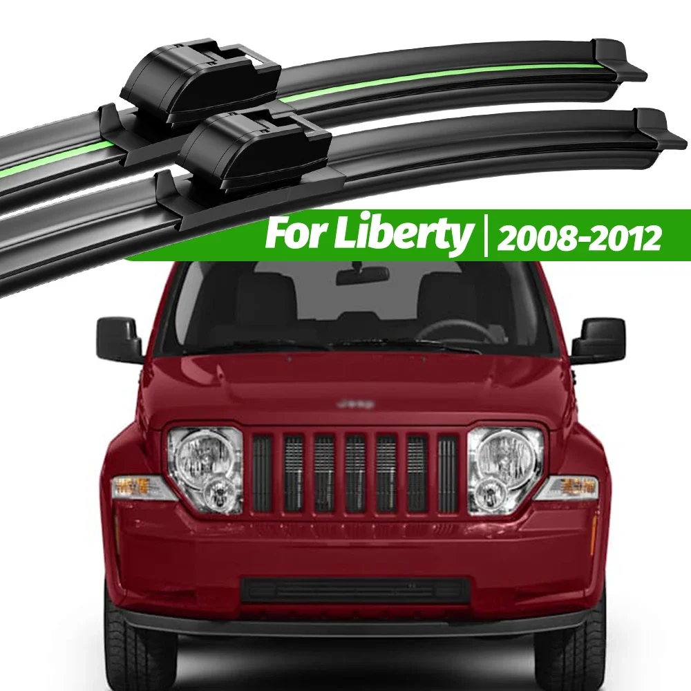 

For Jeep Liberty KK 2008-2012 2pcs Front Windshield Wiper Blades 2009 2010 2011 Windscreen Window Accessories