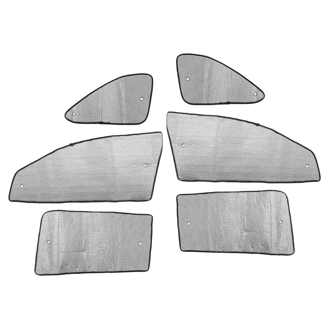 

Silver & Black Car Side Window Privacy Sunshade Cover Set Fit For Toyota Highlander 2019-2014