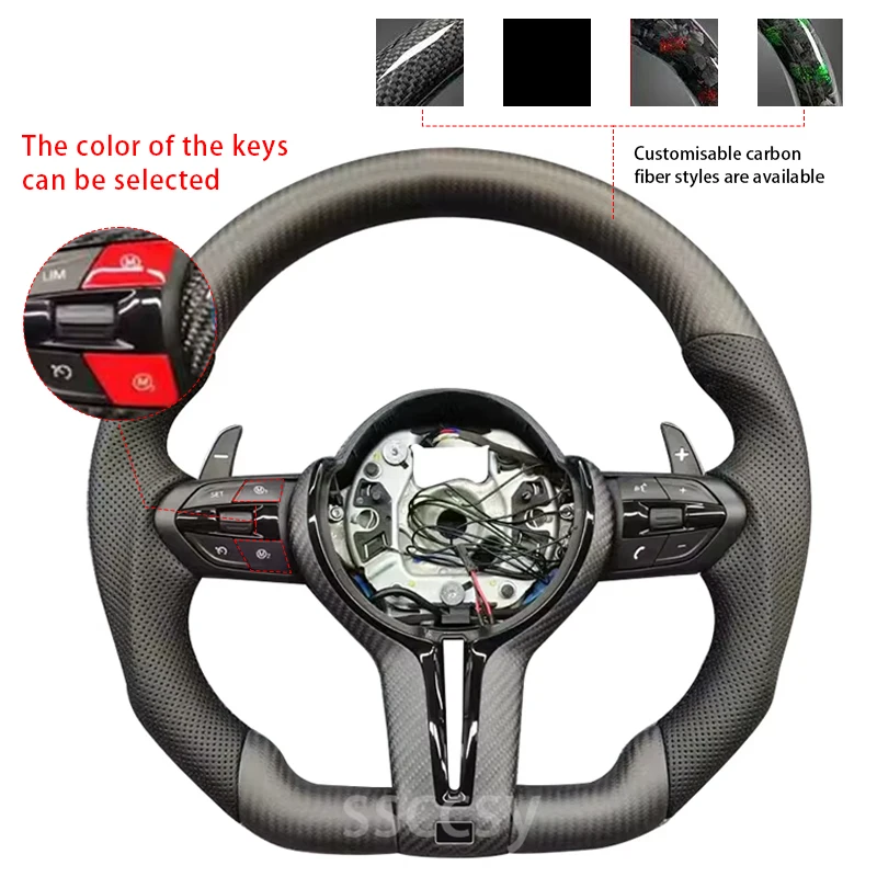 

Руль из углеродного волокна для BMW F10 F20 F30 M3 M6 F36 F22 F11, автомобильные аксессуары, модификация рулевого колеса