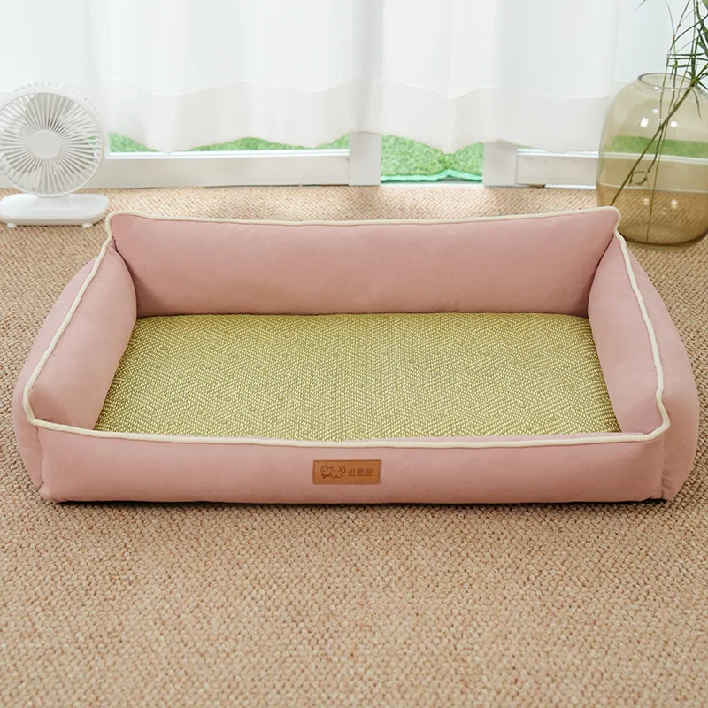 

Pet Mat, Anti-odor, Anti-bacterial and Anti-mildew High-back Suede+straw Mat Dog Mat