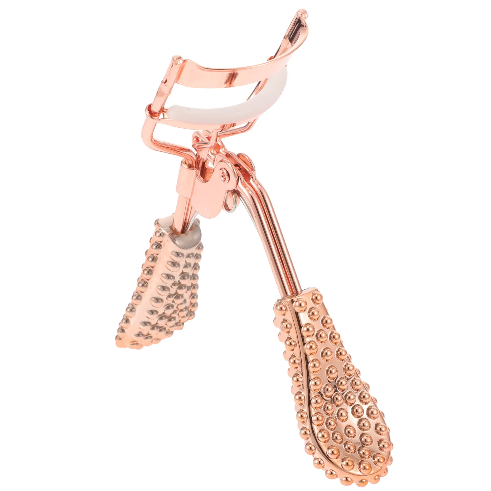 Rizador de pestañas de diseño ergonómico, herramienta portátil para rizar pestañas para mujeres, sin pellizco, suministros de maquillaje de pestañas naturales