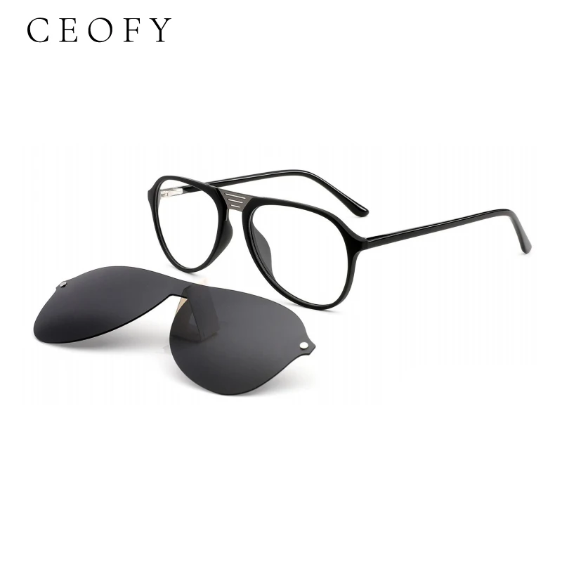 Ceofy New Men Glasses Frame Myopia Polarized Sunglasses Fashion Multilateral Magnetic Sun Protection Sunglasses Eyeglasses Frame