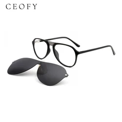 Ceofy New Men Glasses Frame Myopia Polarized Sunglasses Fashion Multilateral Magnetic Sun Protection Sunglasses Eyeglasses Frame