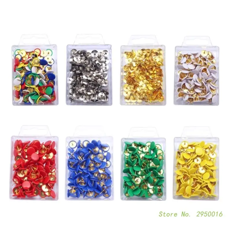 100Pieces Colors Push Pins  Metal Pins Decorative Thumbtacks for Wall Maps,Photos,Bulletin Board or Cork Boards