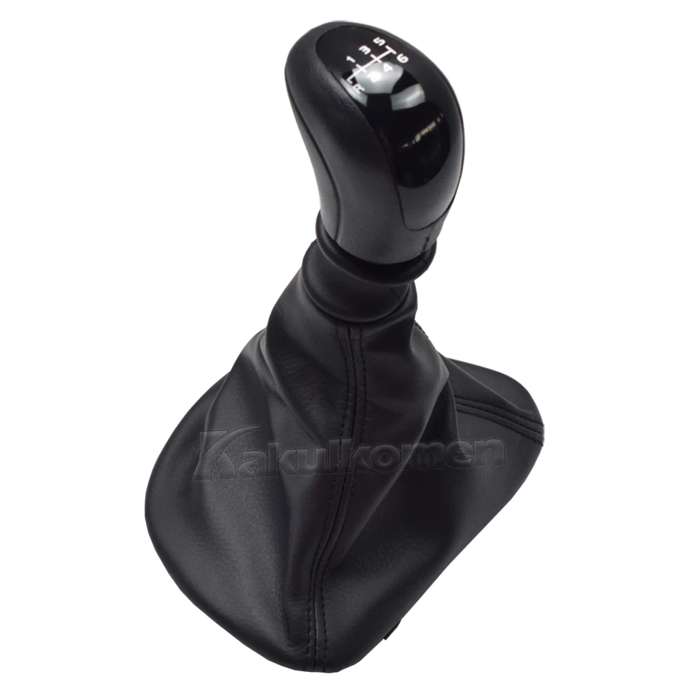Schaltknauf Schalthebelkopf mit Leder-Manschette für Mercedes Benz Vito Viano W639 2003-2010 Schwarz 6-Gang Schaltgetriebe – Detail 10
