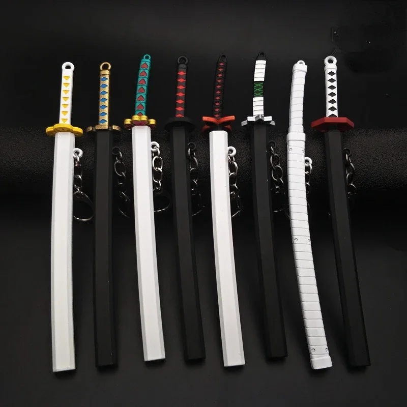 Anime Demon Slayer Cartoon Nichirin Sword Keychain Kimetsu No Yaiba Keychain Backpack Pendant Nezuko Zenitsu Tanjirou Key Chain
