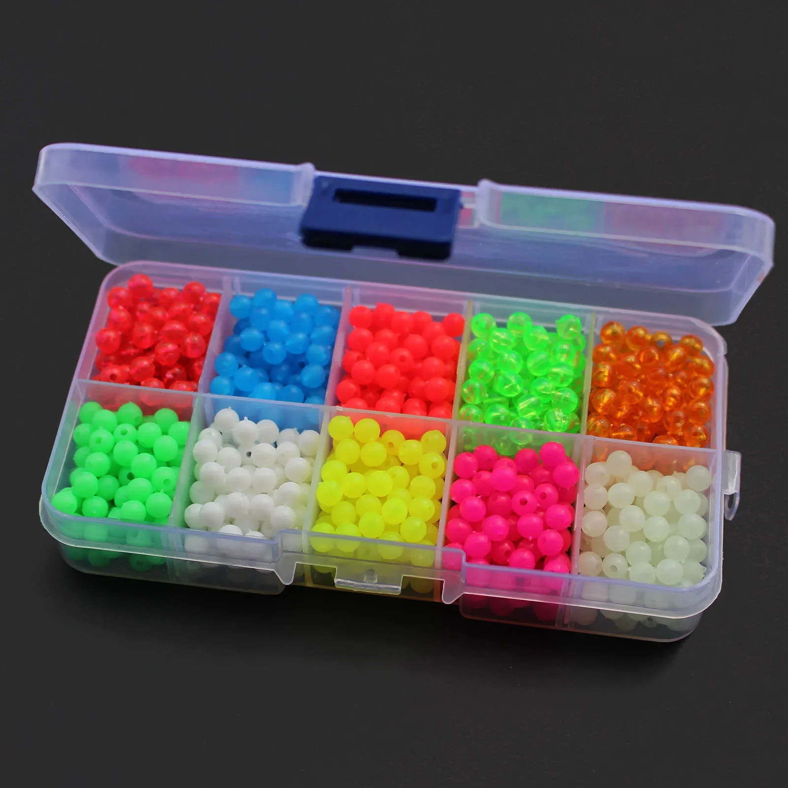 

Tigofly 1000 pcs/box Plastic UV Fishing Beads 5mm Round Floating Beans Sea Rigs Lure Bait Fly Tying Materials