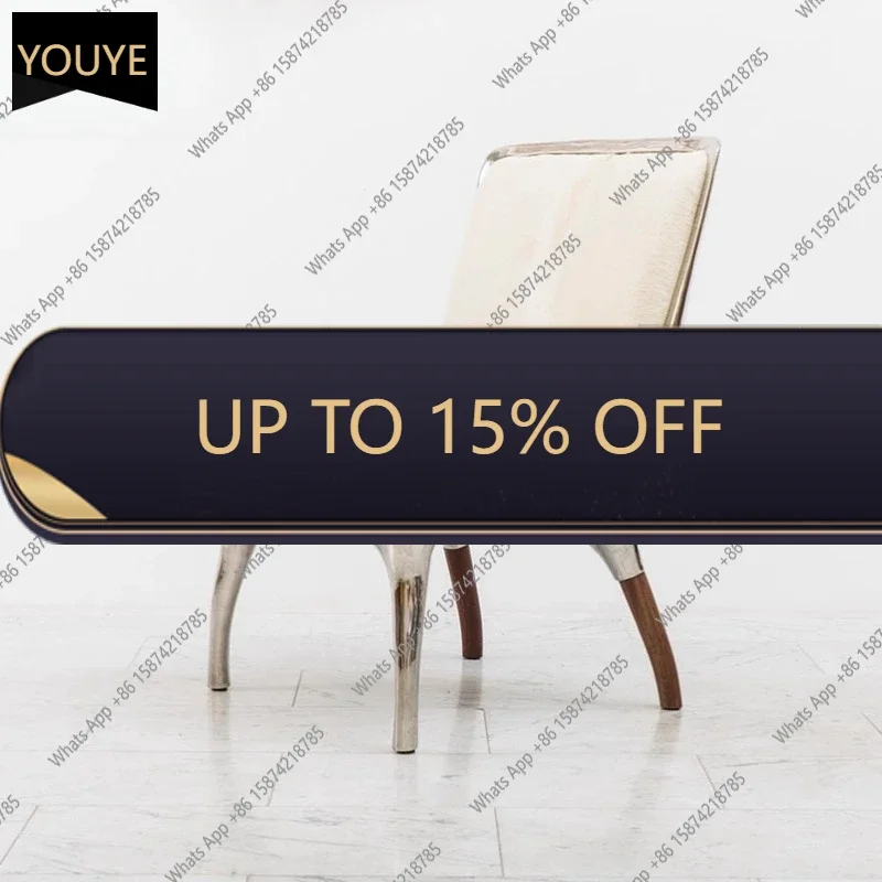 

H-YX Nordic Art Designer Electroplated Back Dining Chair Fashion Custom Glass Fiber Reinforced Plastic Leisure Lazy Chair Restau