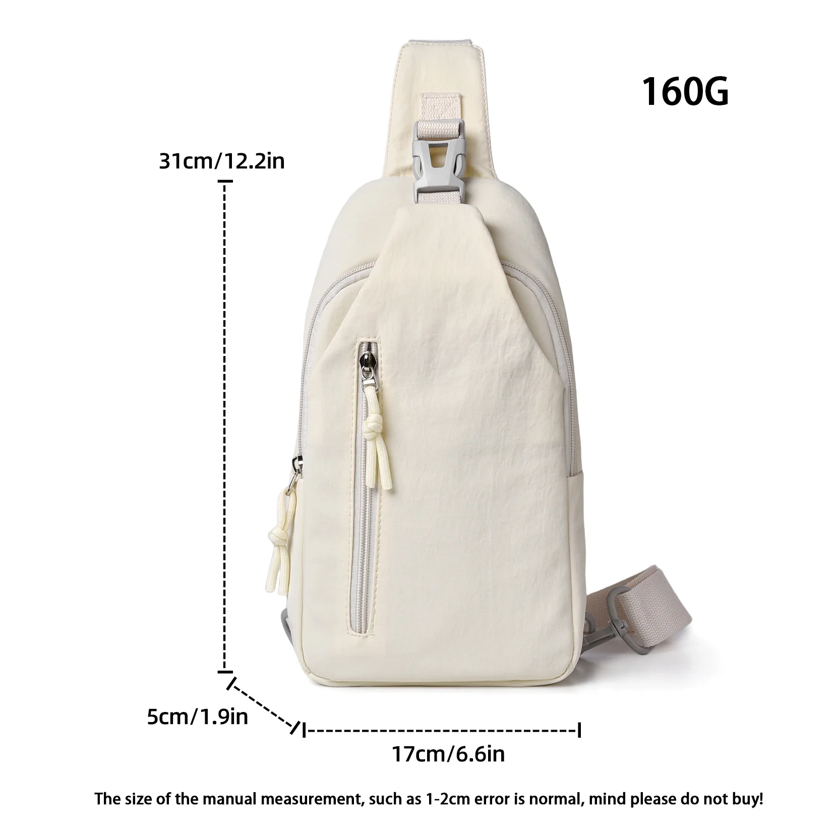 Hot Models Of Men And Women With The Same Models Of Casual Cross-body Bag, Large-capacity Nylon Chest Bag, Commuting, Travel