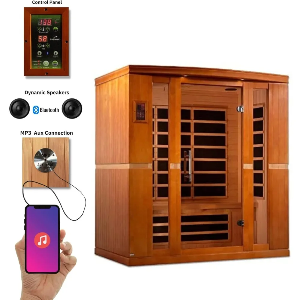 Saunas Indoor Reading/chromotherapy Lighting System, 4-person Low Electromotive Force Far-infrared Sauna Room Hot Tub Hot Tubs