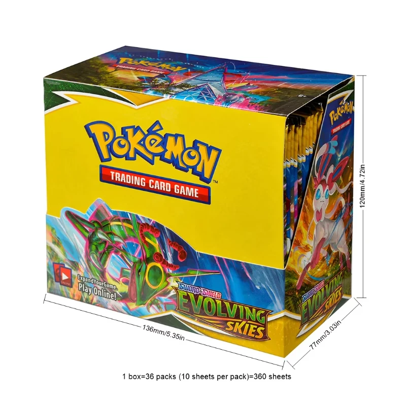 Sword & Shield - Evolving Skies 36 Pack Pokem Trading Card Game Booster Box - Prêt à être expédié