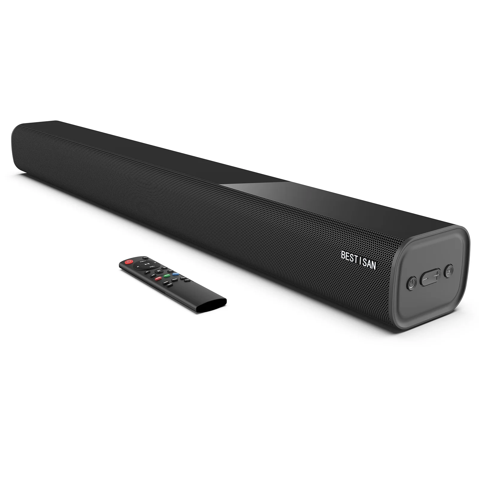 

Bestisan SE08 Long Wall-mounted Soundbar for TV With 2 Tweeter 4 Woofer Wireless BT 3D Surround Sound ARC OPTICAL AUX USB Ipout