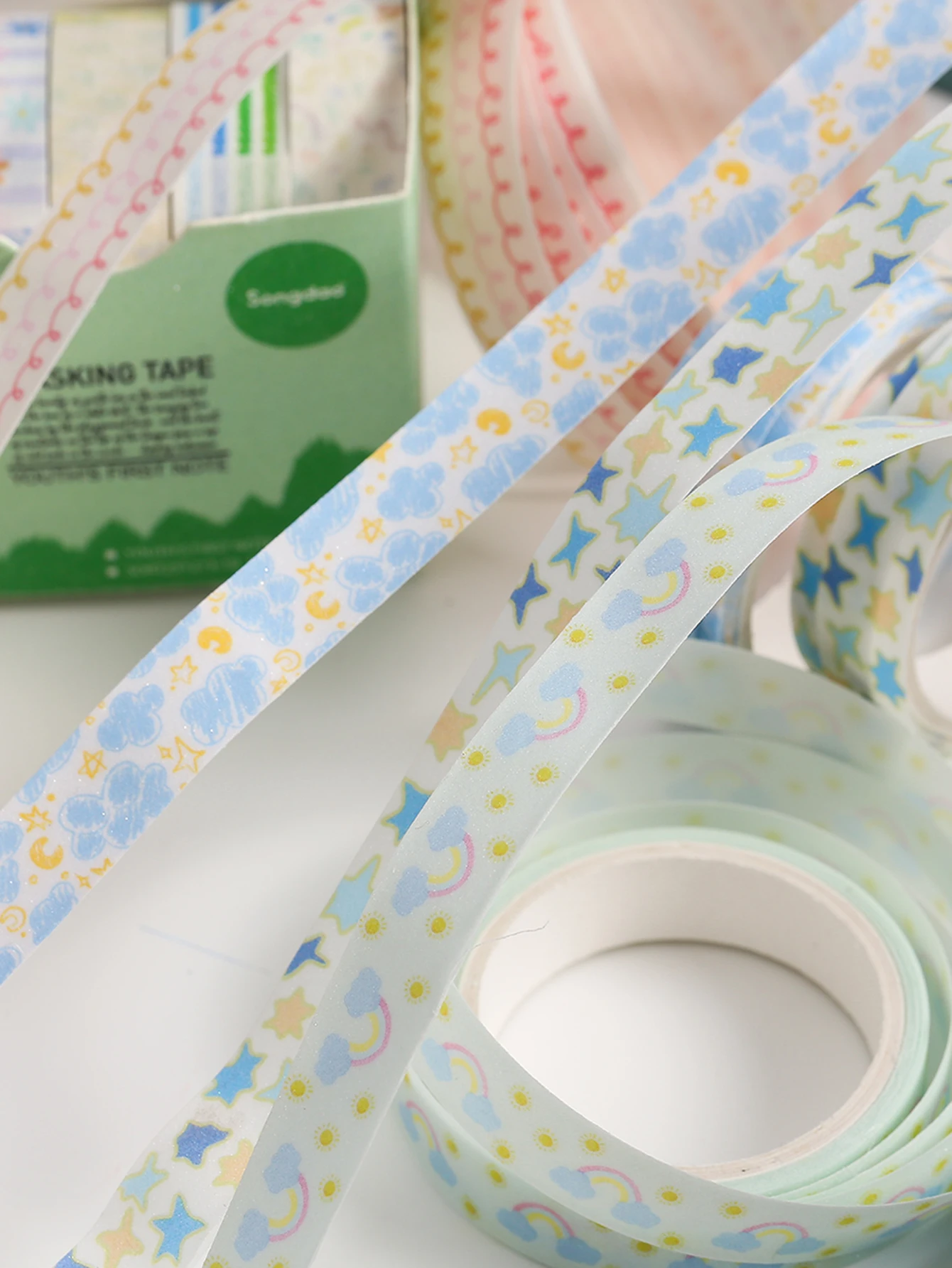 5-teiliges süßes Washi-Tape-Set im japanischen Stil, handgefertigt, DIY-Scrapbooking, Geschenkbox für die Feiertage, Scrap-Dekoration, Schulbedarf – Detail 13