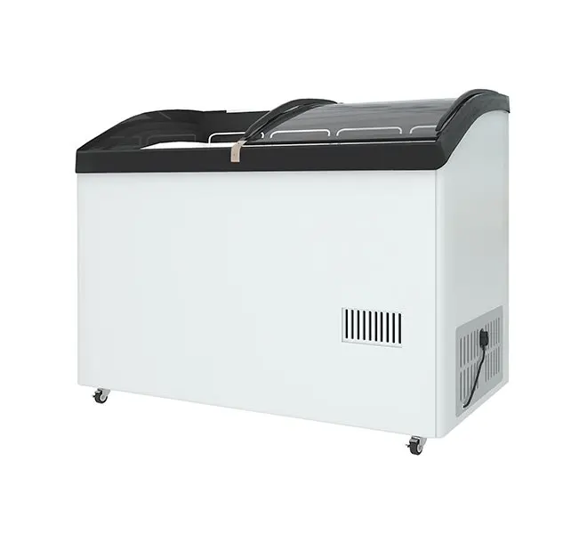 Commercial Single-Temperature Ice Cream Cooler with Deep Glass Doors Customizable Design Sticker Display Freezer12