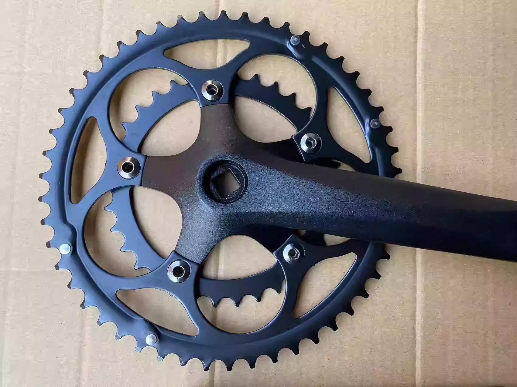 BCD110mm /Black Crankset Road Bicycle Aluminum Alloy 50-34 Teeth 8 Speed 9 Speed Square Hole Racing Road 170/172.5/175mm Crank
