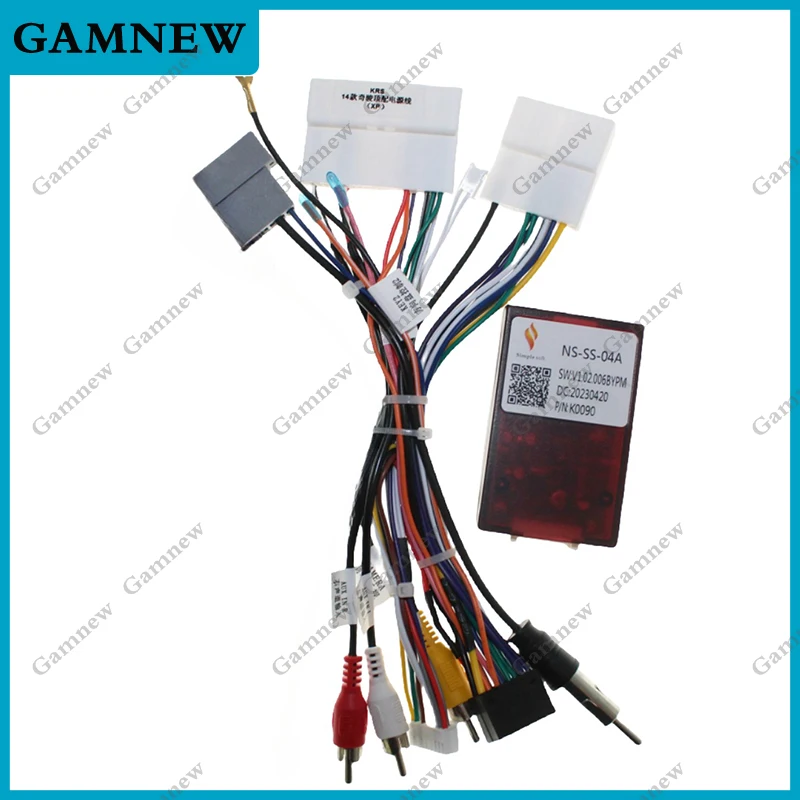 Car 16pin Wiring Harness Adapter Canbus Box Decoder Android Radio Power Cable For Nissan Qashqai X-Trail NP300 2014-2018