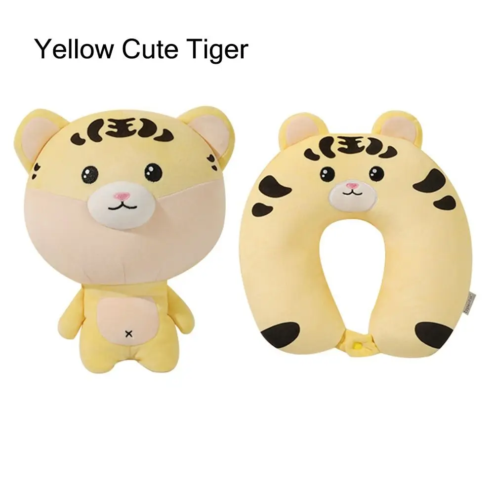 

Soft Healthcare Cartoon Cervical Changable Fluffy Pillows U Shaped Travel Pillow Protection Neck Penguin Whale