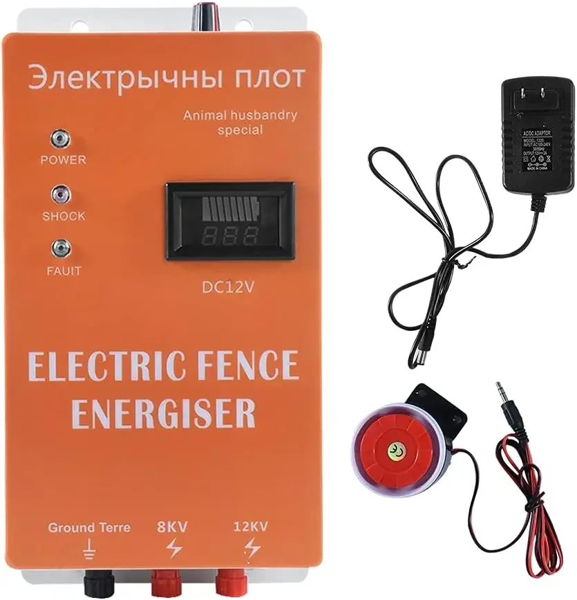 8 Joules Solar Panels Electric Fence Energizer Alarm Farm Animals Pig Cattle Sheep Goat Farm Electric Fence