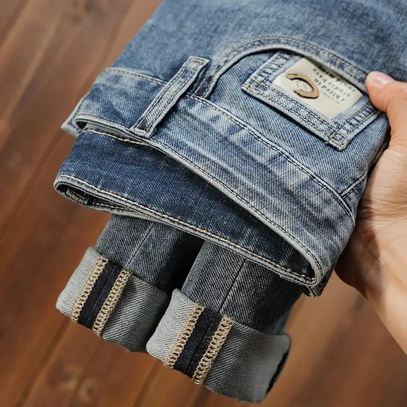 

2026 New Summer Thin Denim Jeans For Men Slim Fit Skinny Pants High Quality Versatile Casual Denim Fabric