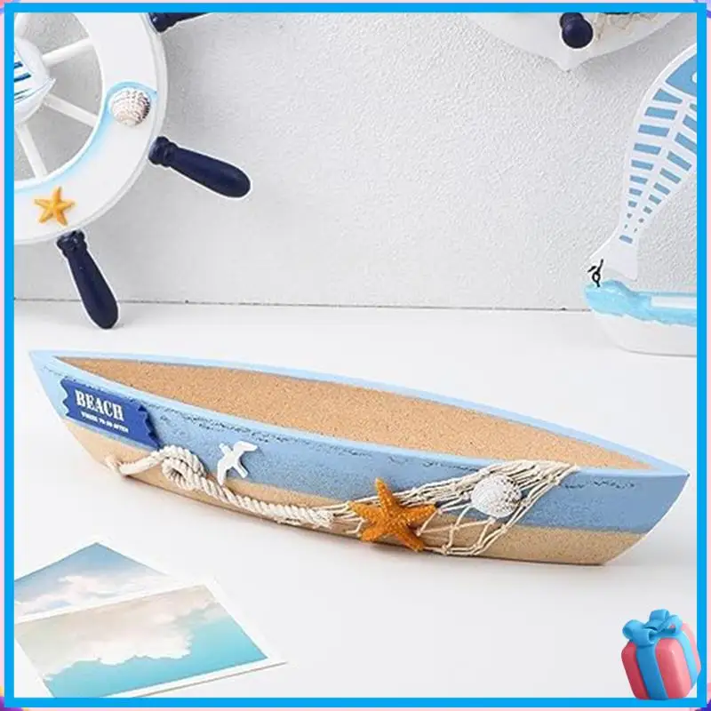 

Discount Wooden Boat Tray Display Sailboat Model Decor 2 Pack Nautical Beach Ocean Decor Set Kit