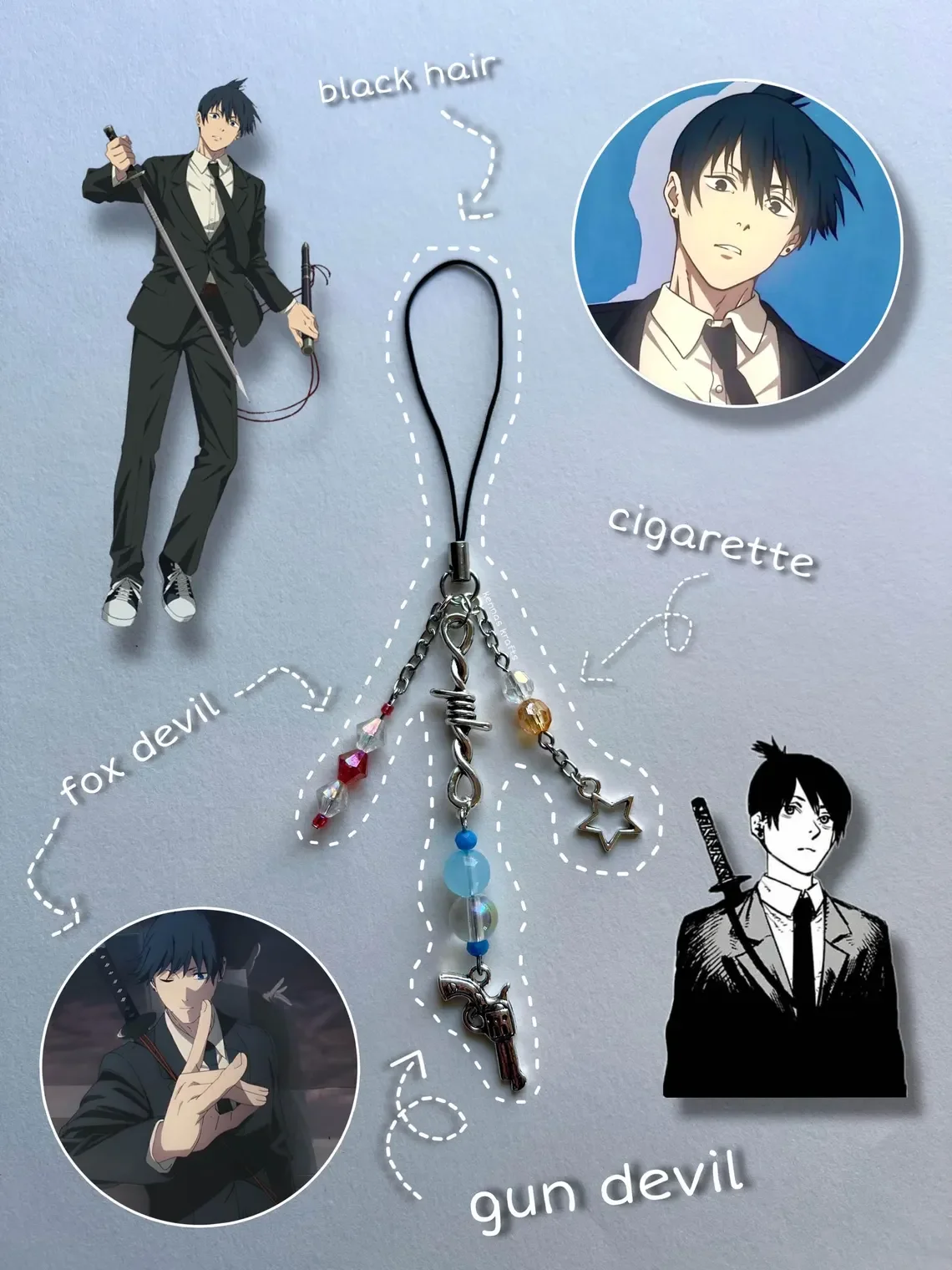 easy revenge cigarette keychain asvp shop chain saw man anime Chainsaw Man - Animate Limited