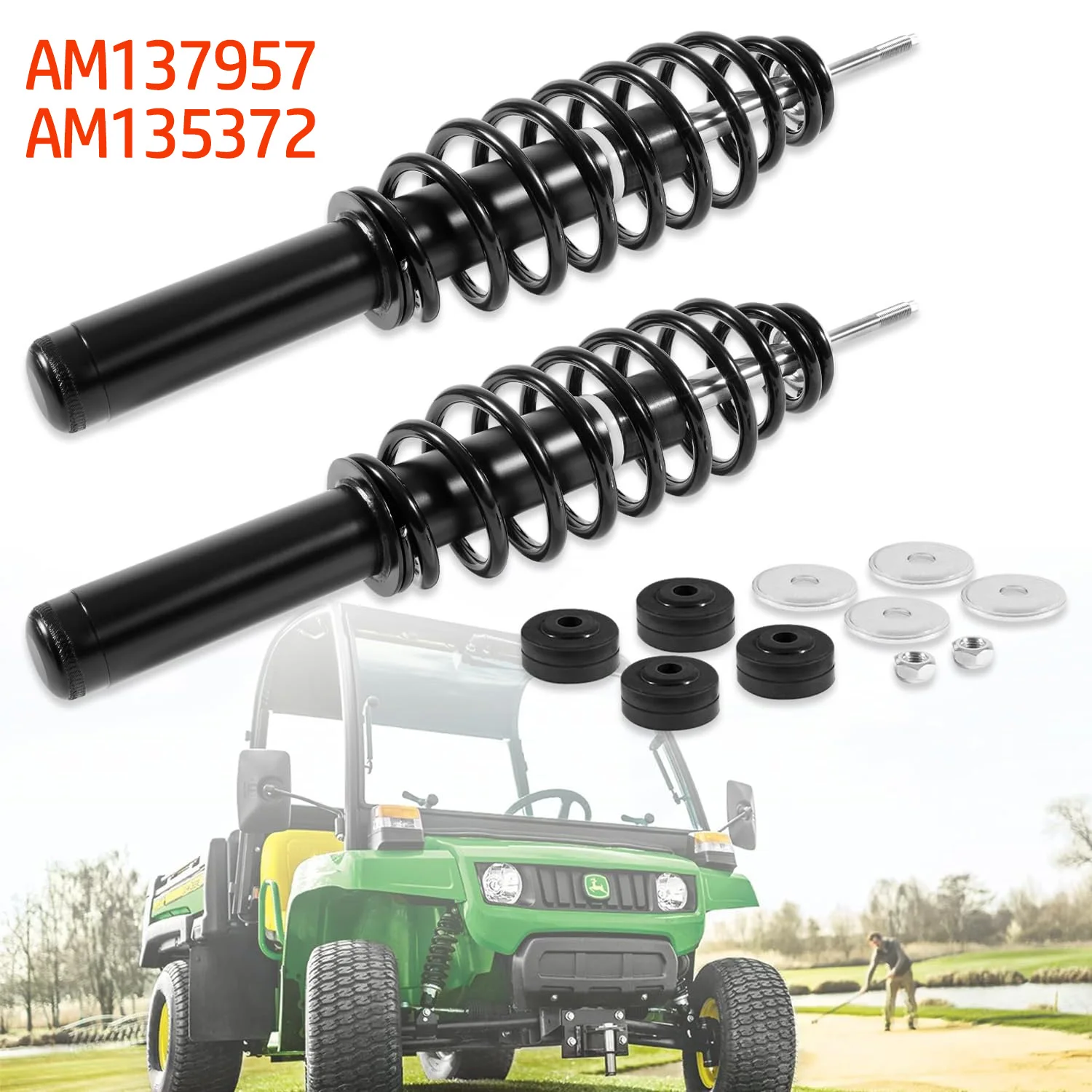 АМ 137957   АМ 135372   Комплект передних левых и правых амортизаторов подходит для John Deere Gator UTV, HPX, HPX 615E, 815E, XUV620I, XUV850D