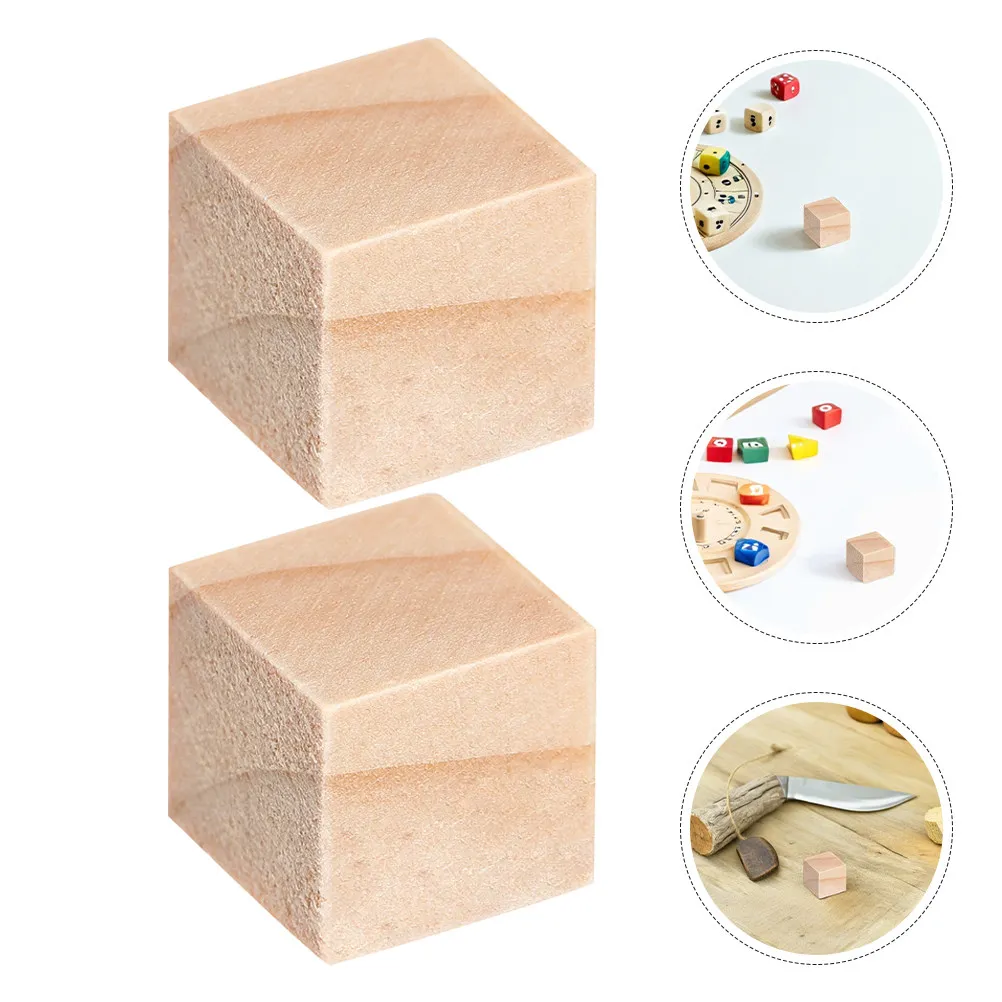 

200Pcs Pine Wood Unfinished Square Blocks DIY Craft Cubes for Kids Educational Geometric Learning Natural Wooden Cubes Home