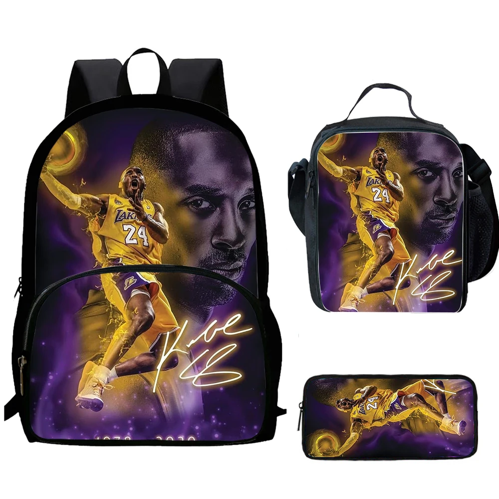 Ransel Sekolah Anak Basket K-kobe B-Bryant 1/3 Buah dengan Tas